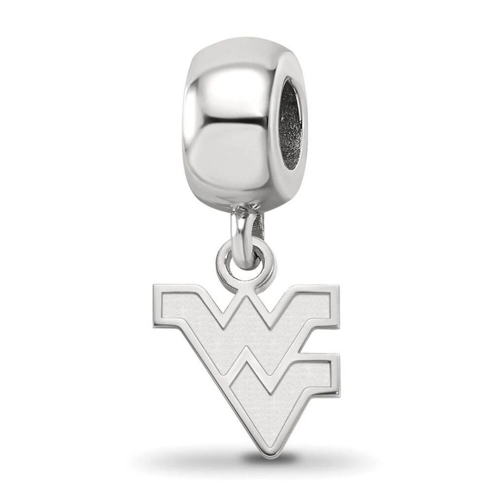 Sterling Silver West Virginia Univ. XS 'WV' Dangle Bead Charm
